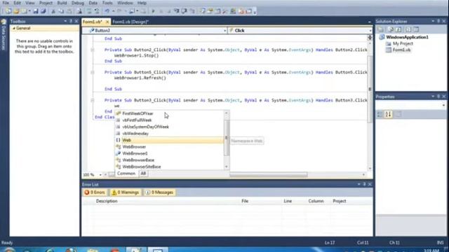 Make a web browser with visual basic 2010/2008 or 6.0 (No programming skills needed) смотреть онлайн