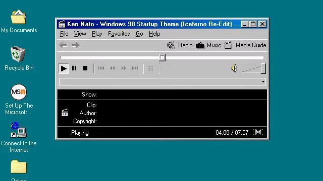 Windows 98 Startup Sound Extended with PaulStretch played on Windows 98 #1 смотреть онлайн