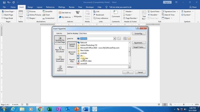 About Hyperlink Ms-Word 2016 in English Part 1|Types of Hyperlink | смотреть онлайн
