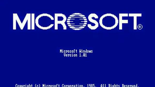 Microsoft Windows Version 0.99-1.0x Startup/Logon Logos (1981-1987) смотреть онлайн