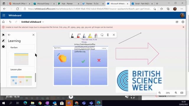 Using Microsoft Whiteboard