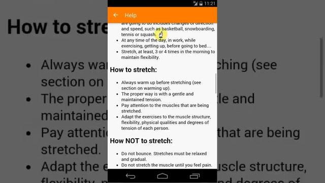 Stretching routines for Android. App Tutorial. смотреть онлайн
