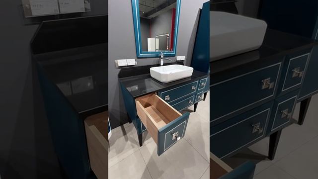 Тумба с раковиной «Caprigo» Метрополь 125 (Line 55) морская волна смотреть онлайн