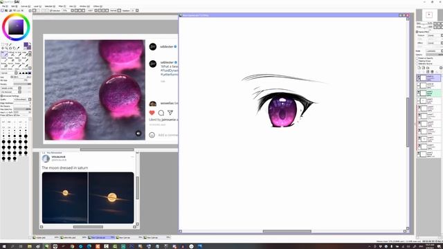 ابتكار اسلوب لتلوين العين (paint tool sai) смотреть онлайн