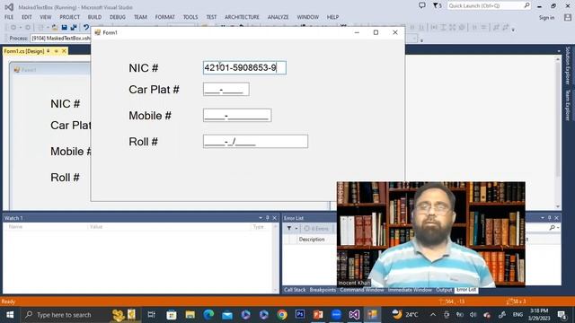 Visual Studio .Net Class 10 Sir Masood | MaskedTextBox in window form application Urdu / Hindi смотреть онлайн