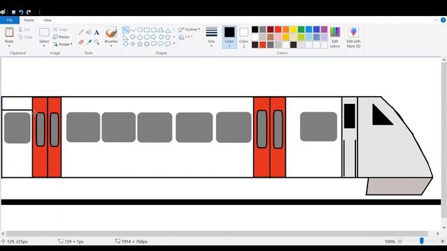 Drawing Class 720/4 Greater Anglia on MS Paint on Windows PC смотреть онлайн