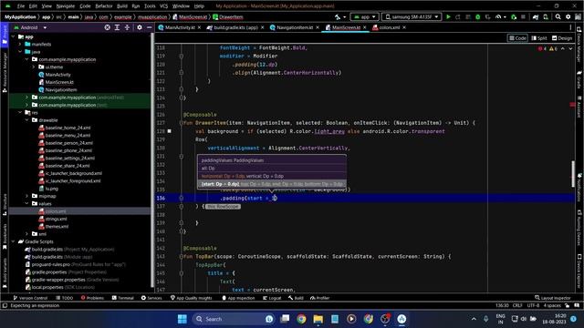 Navigation Drawer In Android Studio Jetpack Compose | Navigation Drawer Jetpack Compose | #3 смотреть онлайн