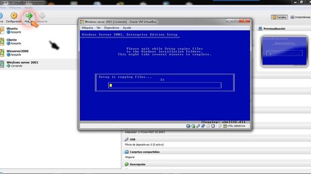 Creacion de Windows server 2003 Virtual Box смотреть онлайн