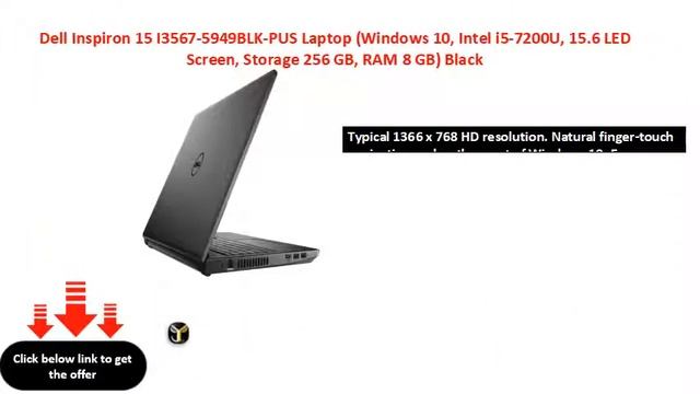 Dell Inspiron 15 I3567-5949BLK-PUS Laptop (Windows 10, Intel i5-7200U, смотреть онлайн