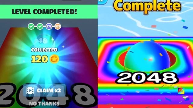 Ball Run 2048 - Ball Merge 2048 All Levels Gameplay Android, iOS ( Level 569 - 578 ) смотреть онлайн
