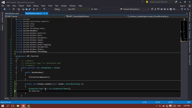 DispatcherTimer - A Timer for WPF Applications смотреть онлайн