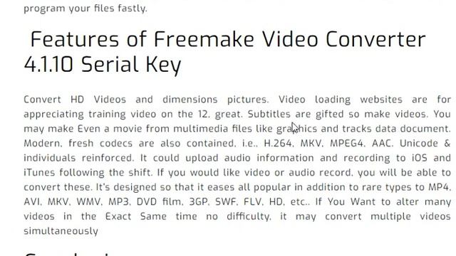 Freemake Video Converter 4.1.10 Serial Key Free Download смотреть онлайн