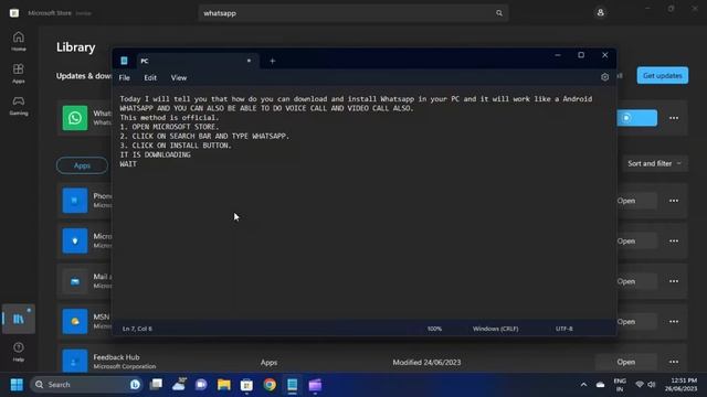 How do you can download and install WhatsApp in windows 10 or 11 смотреть онлайн