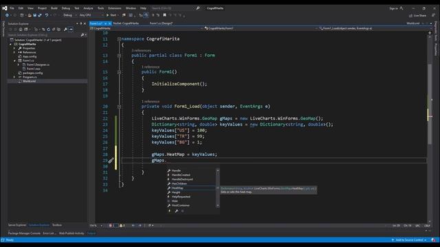 C# Windows Form Live Chart, Dünya ve Türkiye Haritası Kullanımı смотреть онлайн