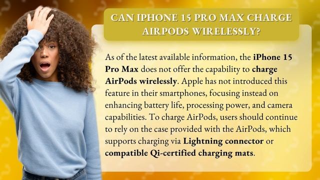 Can iPhone 15 Pro Max charge AirPods wirelessly? смотреть онлайн