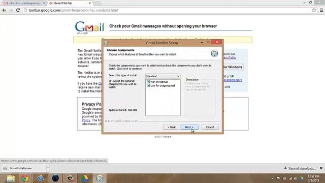1.2 Gmail Notifier смотреть онлайн