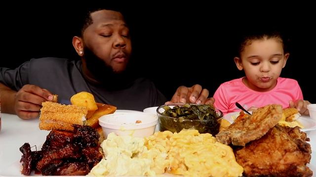 FRIED CHICKEN SOUL FOOD MUKBANG FEAST смотреть онлайн