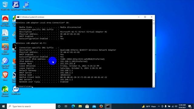 কিভাবে ল্যাপটপ-কম্পিউটারের IP এবং MAC Address দেখবেন CMD। смотреть онлайн