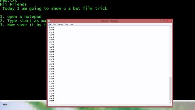 Funny trick using Bat file ...... смотреть онлайн