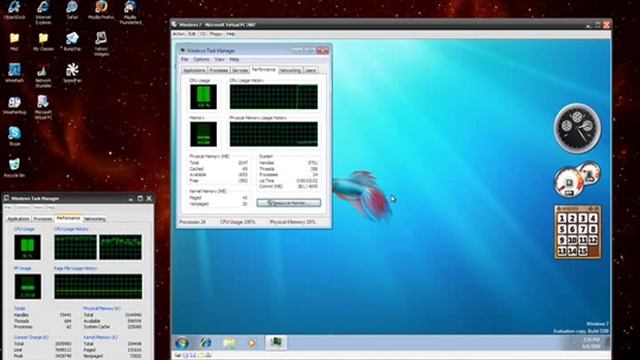 Windows 7 Boot up in Virtual PC 2007 смотреть онлайн