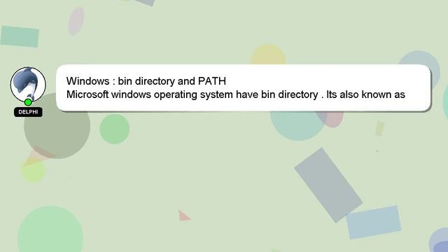 Windows : bin directory and PATH смотреть онлайн