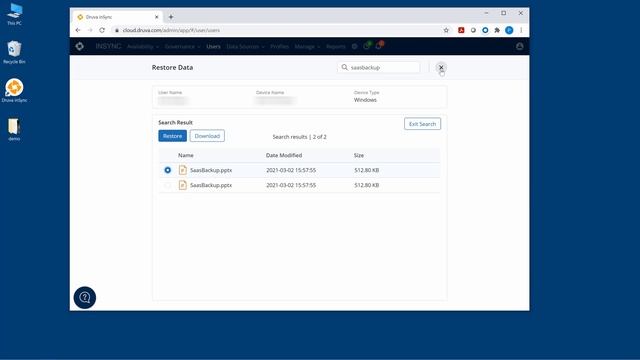 How to Restore User Data with Druva inSync смотреть онлайн