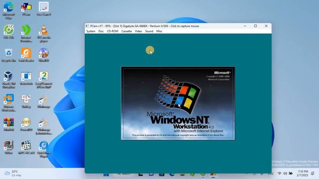 Windows 3.1 - 98SE Startup and Shutdown on PCem смотреть онлайн