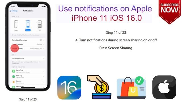 How To Use Notifications On Apple IPhone 11 IOS 16