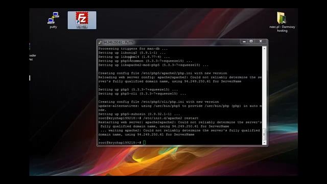Instalacja Serwera www na linux Debian 6 смотреть онлайн
