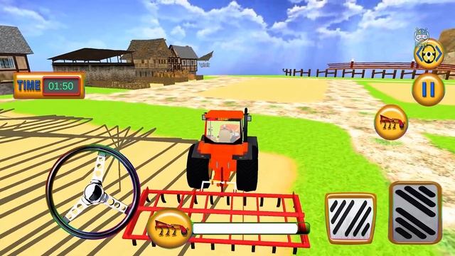 Farming Tractor Driver Simulator 2021 - Wheat Farm Harvester Games - Android Gameplay смотреть онлайн