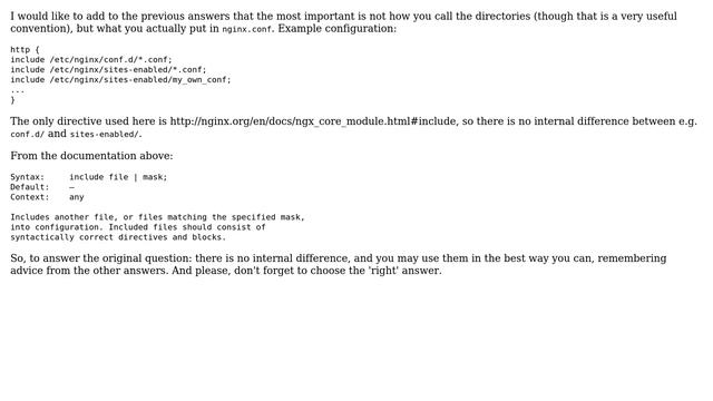 DevOps & SysAdmins: Difference in sites-available vs sites-enabled vs conf.d directories (Nginx)? смотреть онлайн