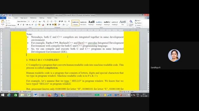 C Programming Civil Section 1 Class 1 смотреть онлайн