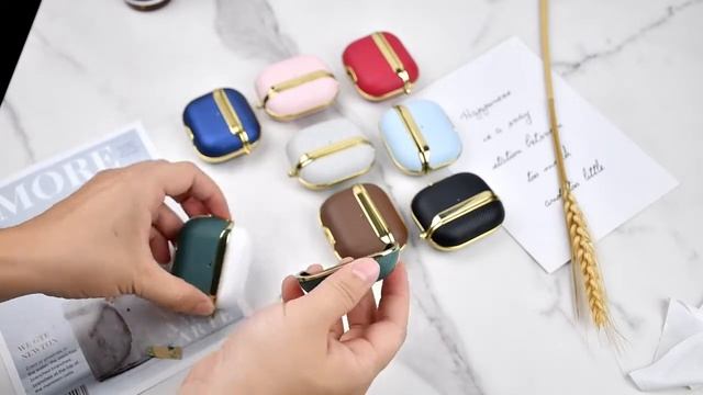 PULOKA high quality pu leather plating multi colors custom Airpods Pro 2 Cases смотреть онлайн