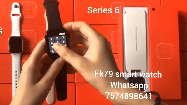 Fk79 Apple Series 6 Smart watch Full screen Crown wallpaper changeable straps and wireless charging смотреть онлайн