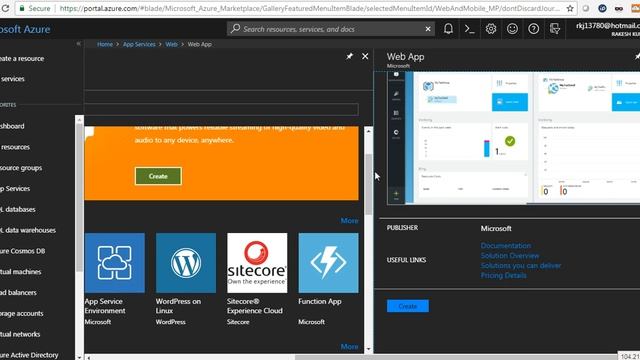 Introduction and walk through on Azure, Account creation, WebApp and Deployment of Website смотреть онлайн
