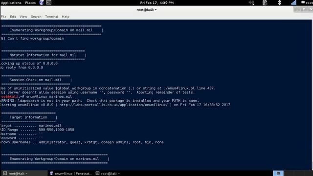 Enum4Linux - Samba (SMB) Enumerator [Kali Linux] смотреть онлайн