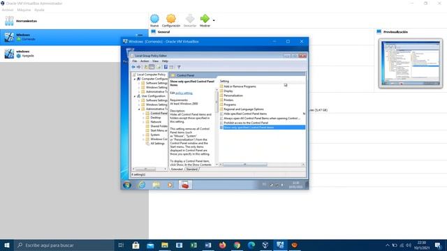 Configuración GPO de políticas de seguridad en Windows deshabilitando panel de control y otros смотреть онлайн