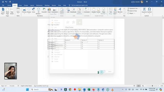 How to set or insert Radar Chart in Microsoft Word in windows 11 смотреть онлайн
