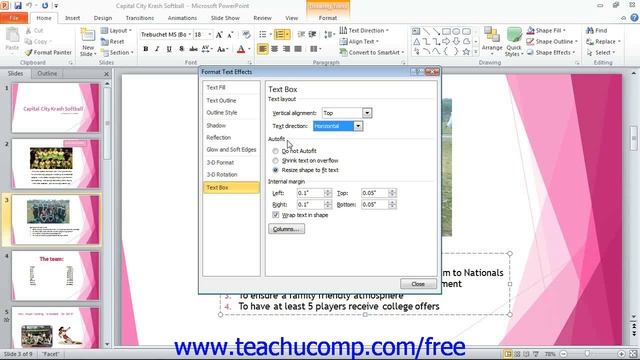 PowerPoint 2010 Tutorial Setting Text Box Options-2010-2007 Microsoft Training Lesson 4.8 смотреть онлайн