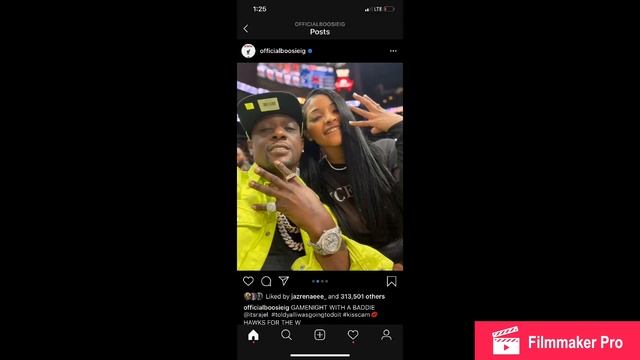 Lil boosie ON KISS CAM WITH RAJEL NELSON at hawks game!! смотреть онлайн