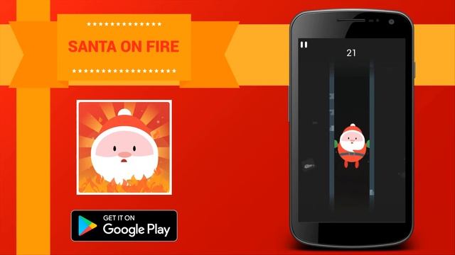 Santa on Fire | Android Christmas Game смотреть онлайн