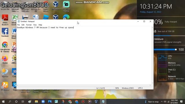 Goodbye Windows 7 VM (Jul 25, 2022-August 12 2022) смотреть онлайн