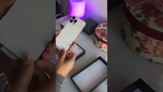 iPhone 13 pro max (silver)🤍unboxing смотреть онлайн