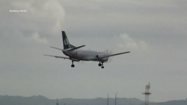 Air Chathams ► Saab 340A ► Landing ✈ Auckland Airport смотреть онлайн