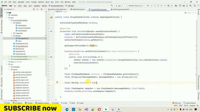 14. WhatsApp Clone - Group Chat Design and Back End Implementation | Android Project смотреть онлайн