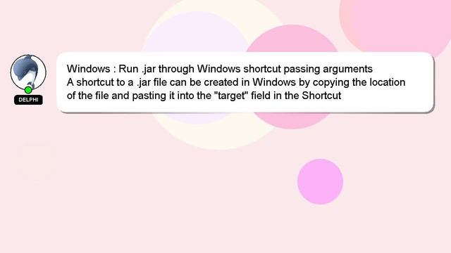 Windows : Run .jar through Windows shortcut passing arguments смотреть онлайн