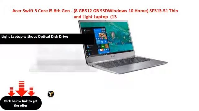 Acer Swift 3 Core i5 8th Gen - (8 GB512 GB SSDWindows 10 Home) SF313-51 Thin and Light Laptop (13 смотреть онлайн
