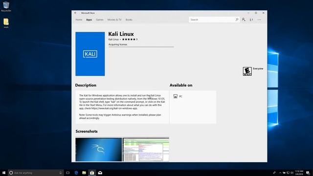 Install Kali Linux On Window 10 Via The App Store смотреть онлайн