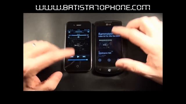 LG Optimus 7 vs iPhone 4 by batista70phone.wmv смотреть онлайн