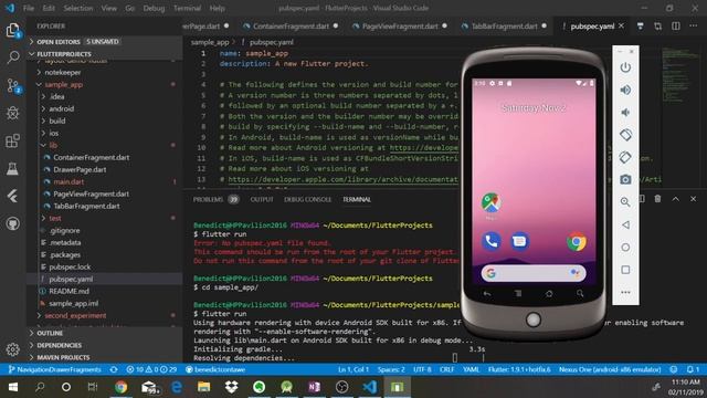 Visual Studio Code (Flutter - Dart) Navigation Drawer Fragments смотреть онлайн